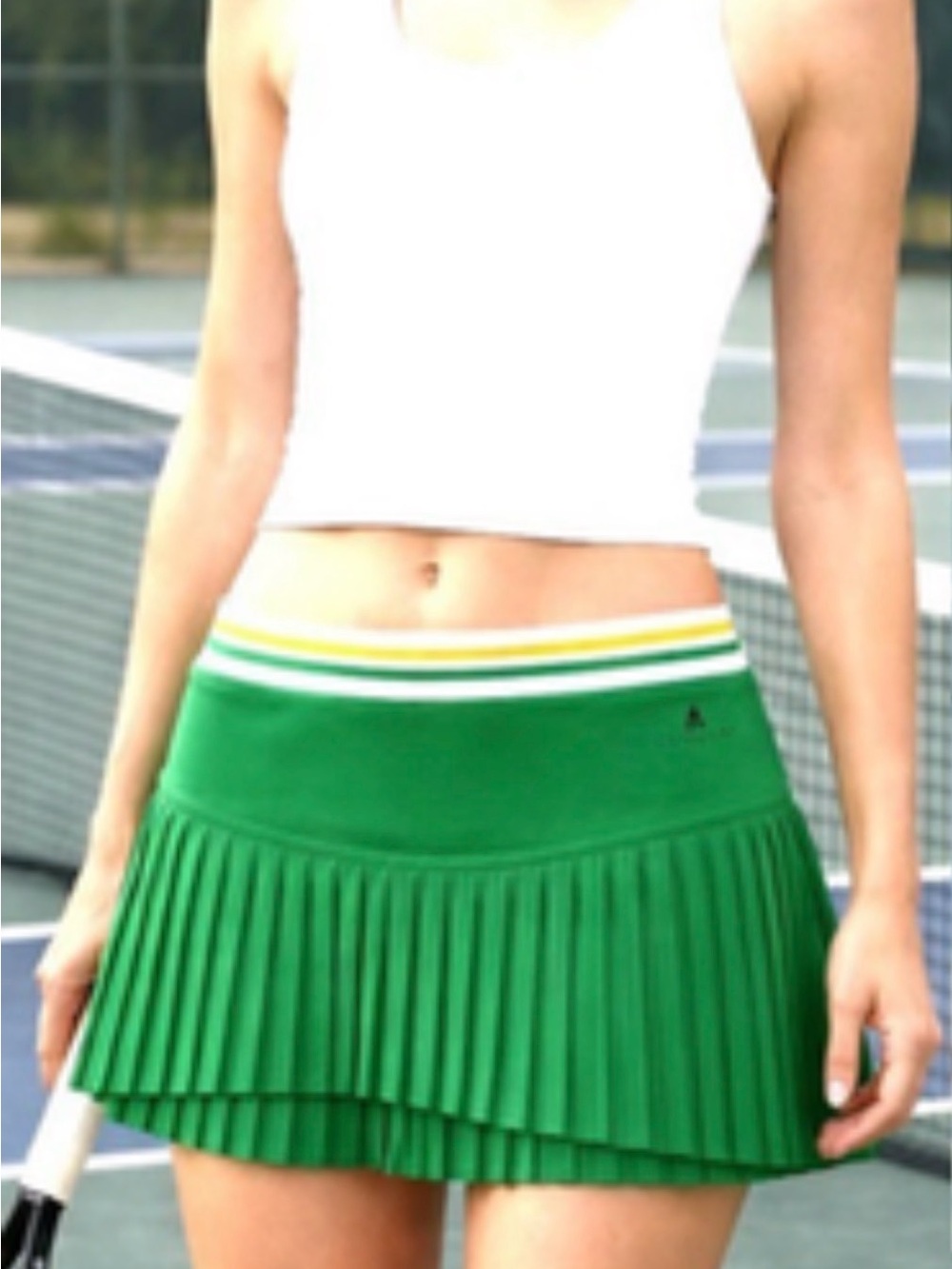 Adidas by Stella McCartney Pleated Tennis Skort Striped Waistband Small